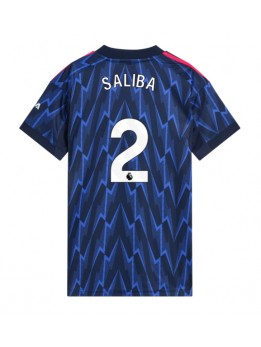 Arsenal William Saliba #2 Replika Borta Kläder Dam 2025-26 Kortärmad